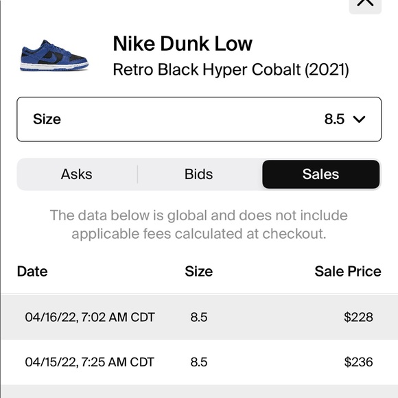 COPY - Nike Dunk low “Hyper Cobalt”